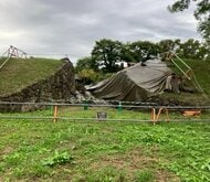 国宝・彦根城「米蔵水門石垣」が幅6.5メートル崩れる　2024年の豪雨被害とは別の場所　台風7号8号による大雨の影響か　国宝の城に相次ぐ被害　市が復旧方法を検討へ