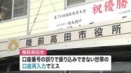 特別給付金を誤って振り込み 28世帯に【岩手・陸前高田市】