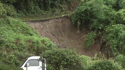 「急に、何の前触れもなく」雨が強く前兆に気づかず...恐怖を覚えるほどの強雨で土砂崩れが発生　台風13号