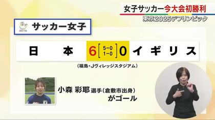 【デフリンピック】サッカー女子　日本はイギリスと対戦し勝利…倉敷市出身の小森選手もゴール【岡山】