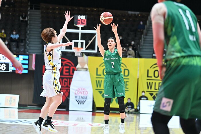 スティールなどで活躍した白鞘侑里選手(3月13日、対山梨QB戦より)