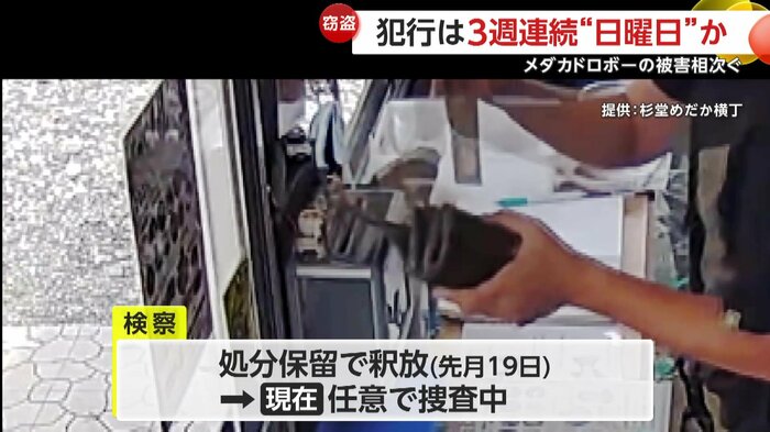料金箱に入れたフリをした現金を財布に戻す男