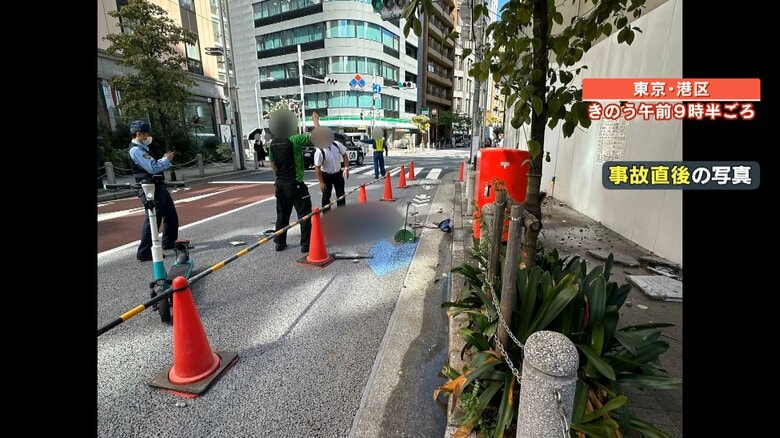 【何が】解体中のビルからコンクリ片落下で警備員死亡　台風10号影響か？落下物防護柵「朝顔」開かず｜FNNプライムオンライン