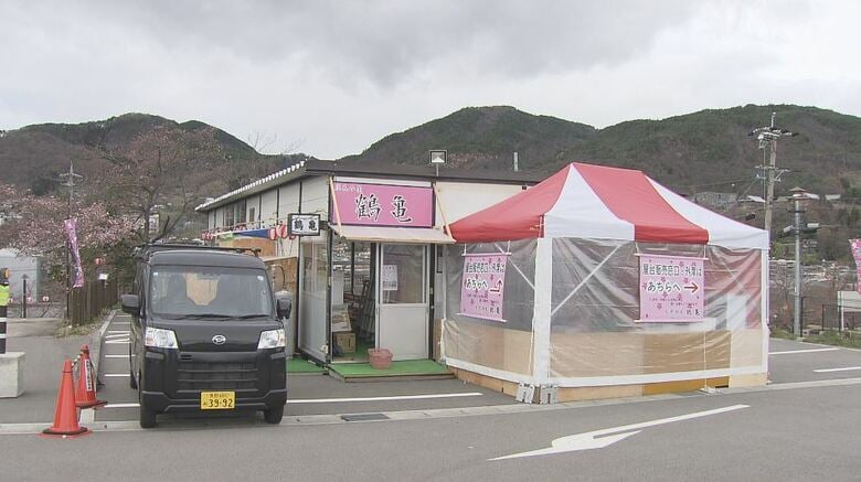 風物詩「花見小屋」4月3日オープン　桜の開花早まり準備が急ピッチ　長野市の城山公園｜FNNプライムオンライン