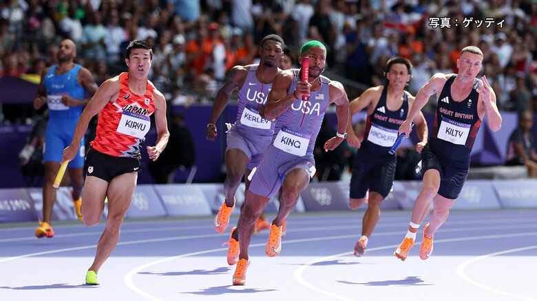 【陸上男子400メートルリレー予選】日本は全体4位のタイムで決勝に進出　サニブラウン「決勝はこれ以上の走りを。メダルを取る」｜FNNプライムオンライン