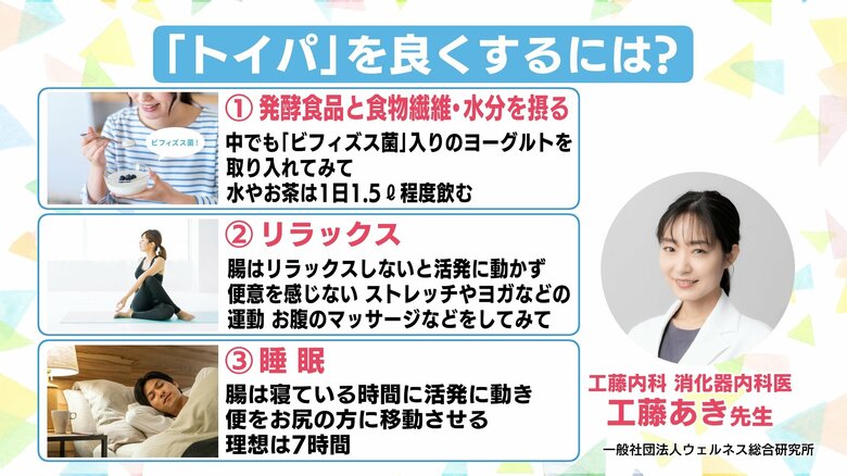 トイパをよくするため食事・運動・睡眠を見直す