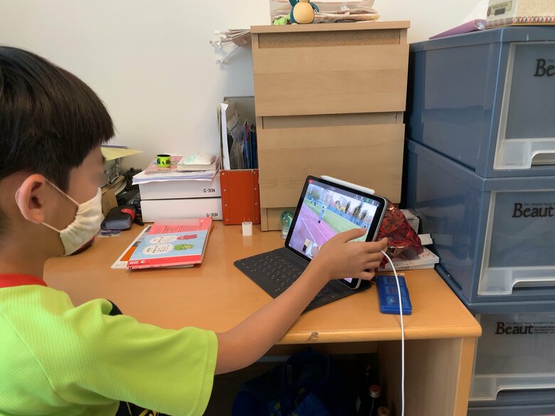 日本人学校のオンライン授業。マラソン大会などのイベントも“生中継”した（去年10月）