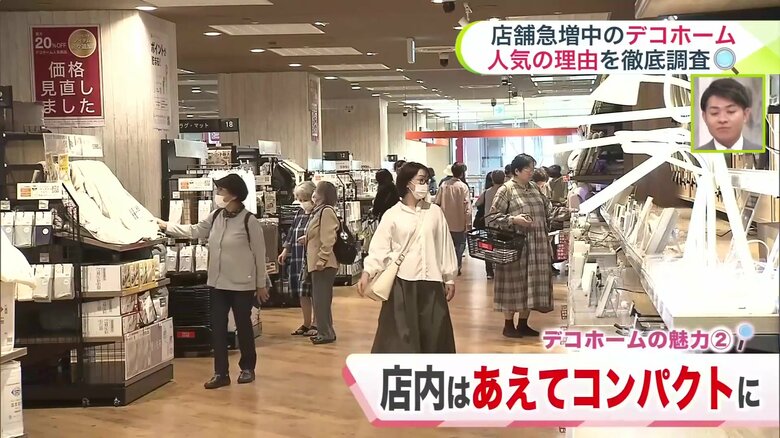 コンパクトな店内