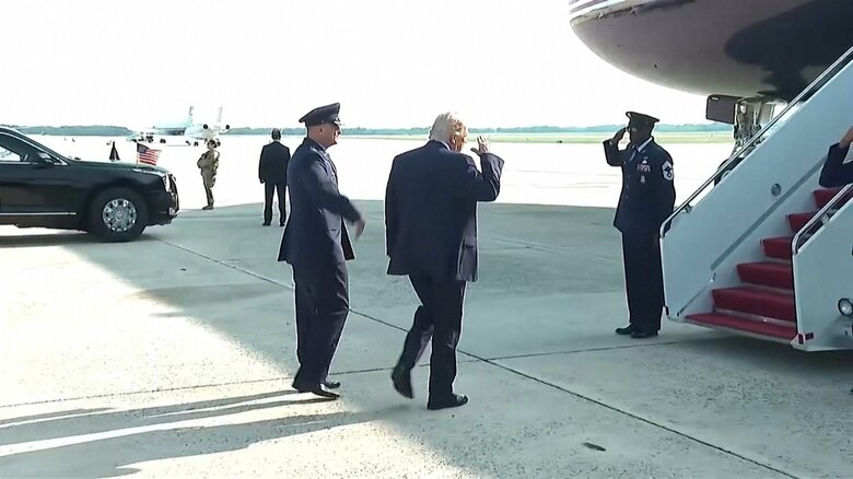 トランプ大統領がカタールから贈られた新しい大統領専用機へ