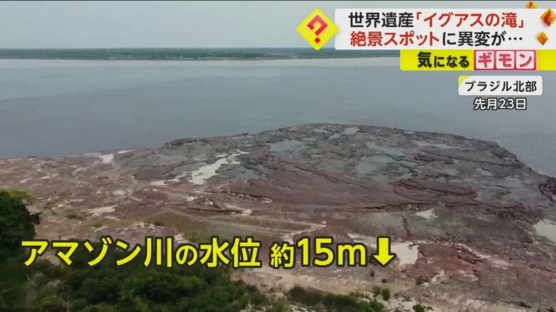 水位が15m近くも下がったアマゾン川
