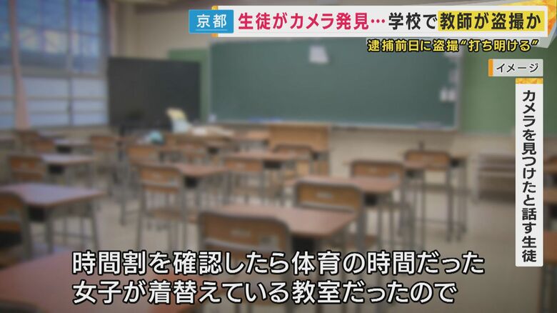 カメラは隠すように設置されていた