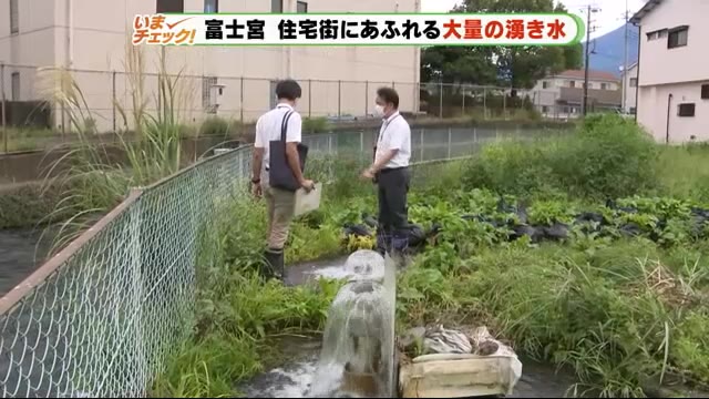 長雨の影響か 静岡・富士宮市で湧水異常 住宅街にあふれる 床下浸水も