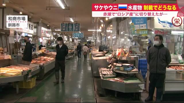 ロシアへ経済制裁で ロシア産 水産物に影響も 北海道釧路市で不安の声 ウニ サケ 物価上昇懸念 ロシアへ経済制裁で ロシア産 水産物に影響も 北海道釧路市で不安の声 ウニ サケ 物価上昇懸念