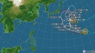 【台風情報】ダブル台風の進路予想　台風28号は10日午後9時には日本の東に達する見込み　強い台風29号は11日午後9時には強い勢力で小笠原近海に達する予想