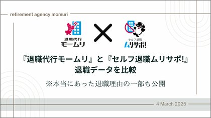 退職代行モームリ退職理由・利用者データと自分で退職を伝える『セルフ退職ムリサポ!』のデータ比較