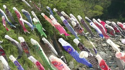 400匹の「鯉のぼり」は圧巻　健やかな成長願って…川の上を色鮮やかに泳ぐ【宮崎発】