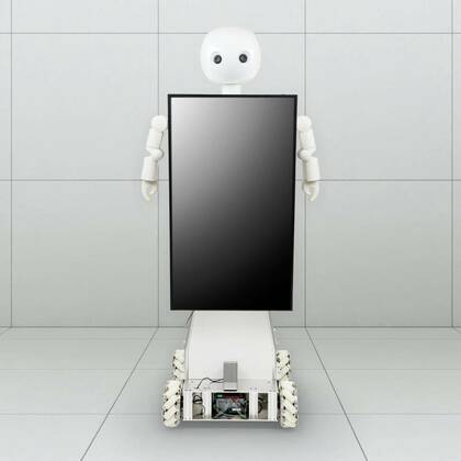 歌やダンスで“視線を釘付け”？モニターを前後に搭載した「サンドイッチロボ」を企業が試作…今後の展開を聞いた