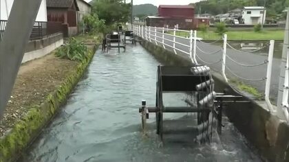 昔ながらの水車がいまも１６基稼働…田植えシーズンを迎えた倉敷市祐安地区　かつては約５０基稼働【岡山】