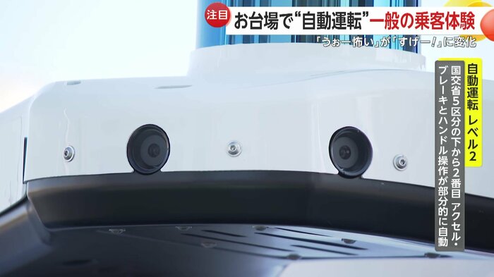 屋根にはカメラやセンサーが
