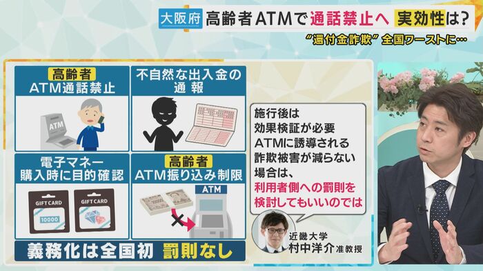 「年齢で線引きせず一律でスマホ通話しながらのATM作業をやめさせては」