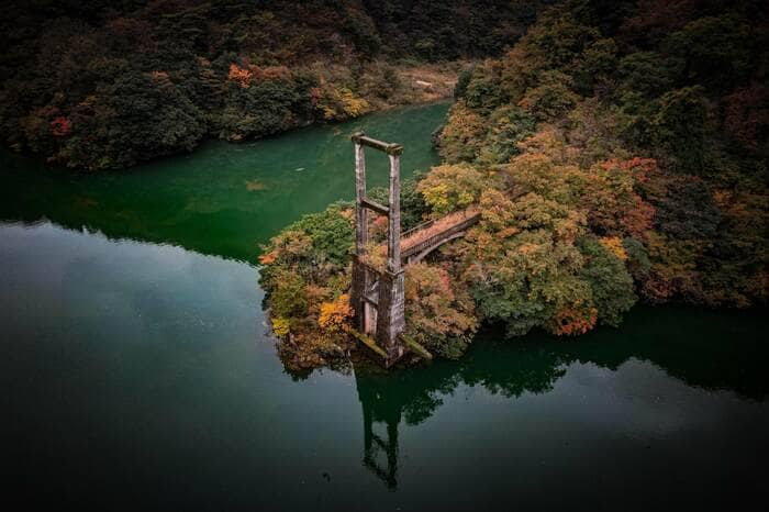【富山】旧利賀大橋（2022年11月撮影）