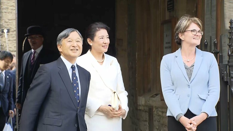 28日（日本時間29日）マートンカレッジを訪問された両陛下