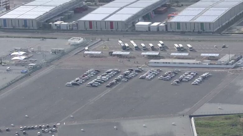 舞洲パークアンドライド駐車場（今月6日）