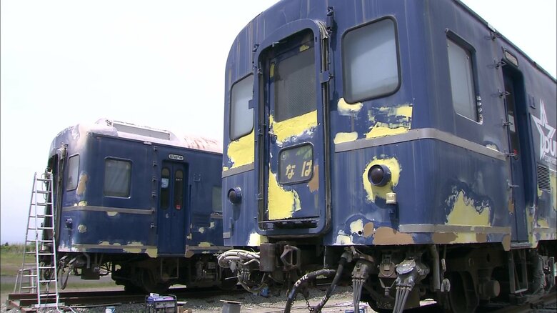 長年放置されたブルートレイン「なは」