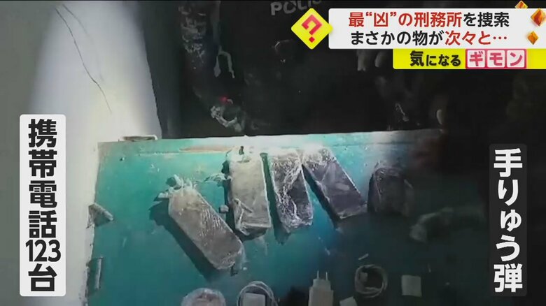 手りゅう弾や携帯電話123台などを押収