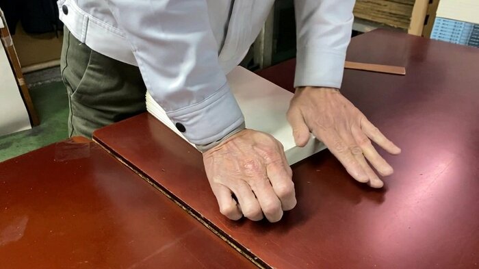 最後につぶして折り目をしっかり入れている