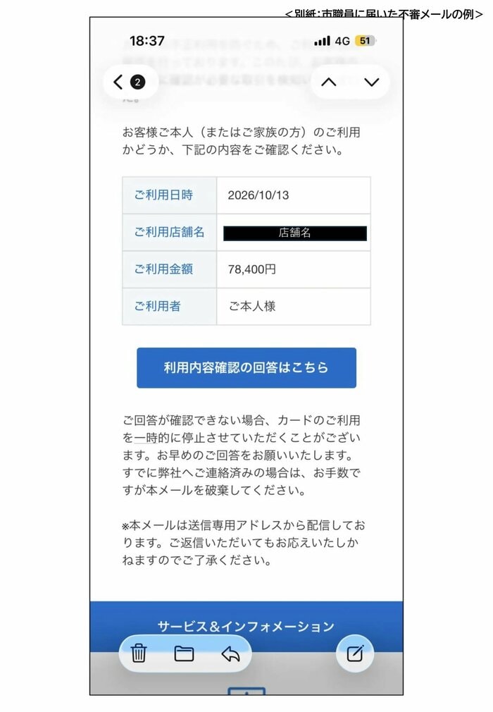 市職員に届いた不審なメール
