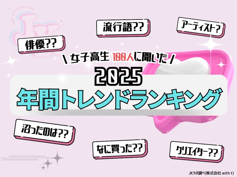 【JKラボ調べ】2025年 女子高生「年間トレンドランキング」発表！