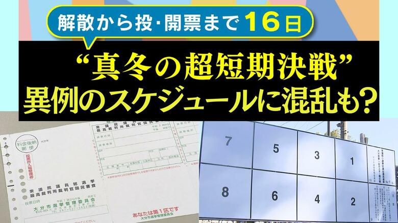 【衆院選】「異例の超短期決戦」で準備混乱？ポスター掲示板簡素化で対応　入場整理券公示日に届かず　大分｜FNNプライムオンライン