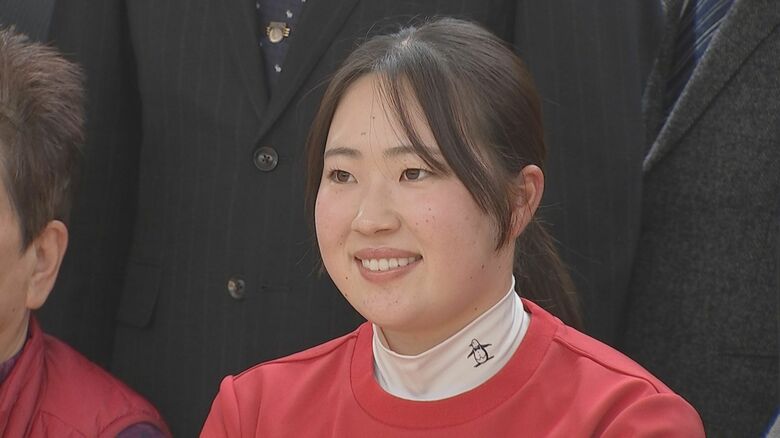 女子プロゴルフツアー年間女王の竹田麗央選手が地元・合志市の『ふるさと大使』に　2025年はアメリカツアーへ　年末年始は地元のそば店で『かつ丼』が楽しみ｜FNNプライムオンライン