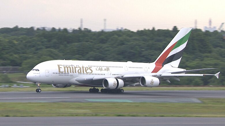 ガーシー容疑者を乗せた機体(成田空港・午後5時過ぎ)