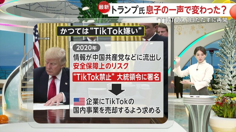 過去に“TikTok禁止”大統領令に署名も