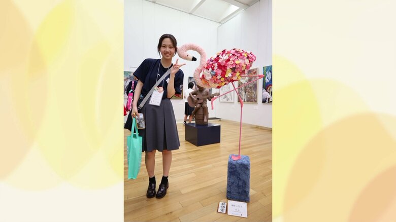 制作者の秋田公立美術大学附属高等学院・2年の高橋蘭さん（画像提供：秋田公立美大附属高等学院）