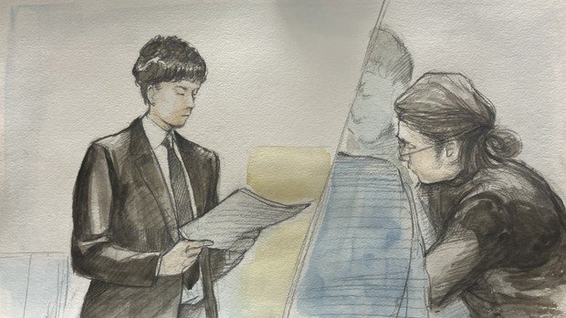 論告中の検察官と山上被告