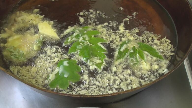 ドクダミの天ぷら