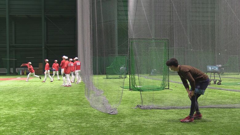 一人で練習を重ねる安部氏