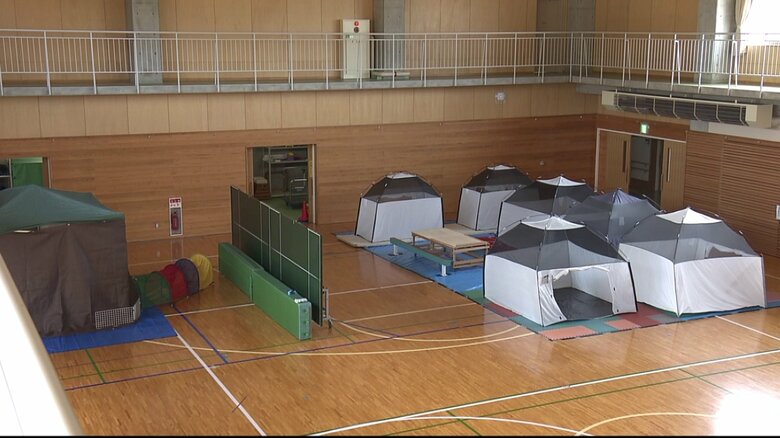 子どもたちが設営した避難所