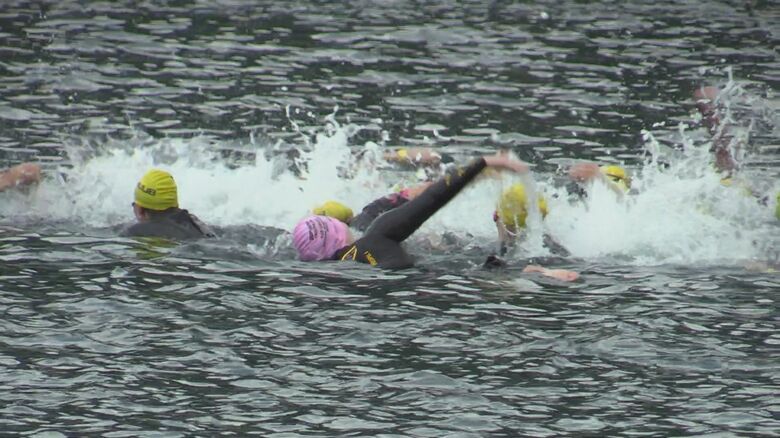 思った以上に前に人が泳いでいて難しかった