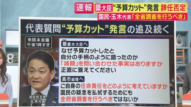 国民民主党・玉木代表（関西テレビ「旬感LIVE とれたてっ！」より）