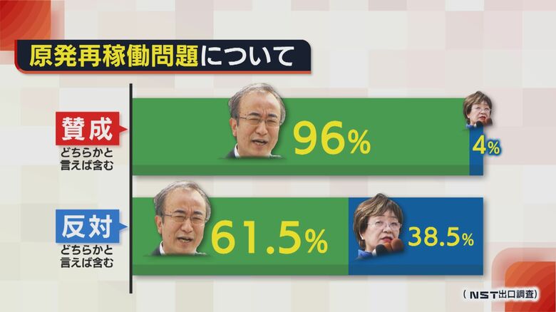 原発再稼働問題について（NST出口調査）