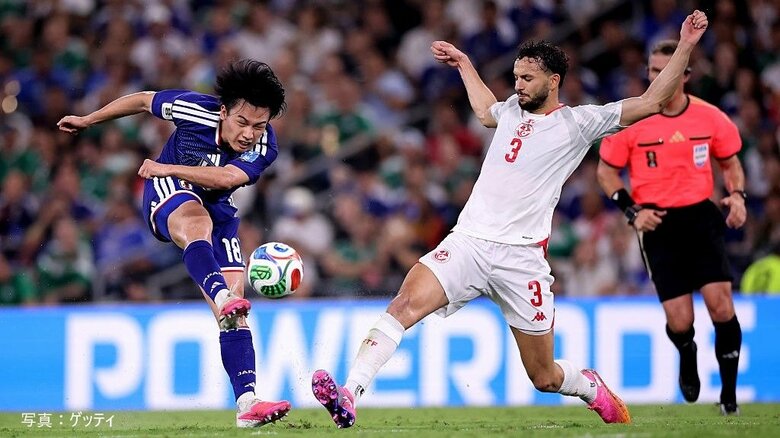 日本がＷ杯史上最多4得点でチュニジアに快勝