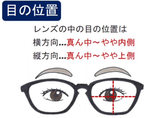 目の位置のイメージ（画像提供：坂田頼彦さん）