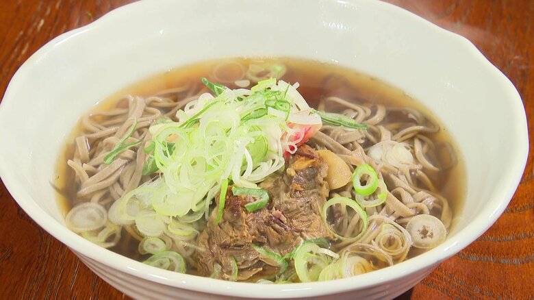 看板メニュー「千歳そば」（850円）