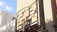 【速報】5階建てビルの外壁の一部が崩落 「ビルが爆発」と通報 大阪・堺市