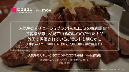 人気牛たんチェーン5ブランドの口コミを徹底分析!お客様が注目されるポイントも明らかに!?