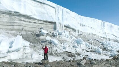 大陸覆う氷の端で見た温暖化の現状